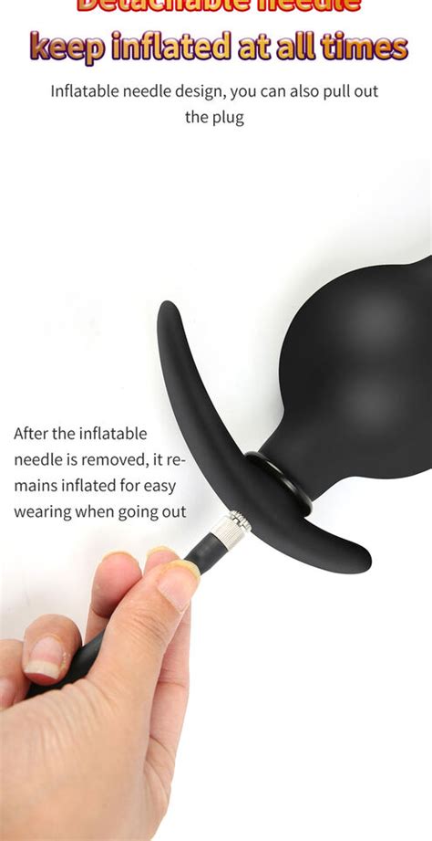 Huge Inflatable Anal Butt Plug Pump Dilator Metal Beads Ball Expander Sex Toy Sm Ebay