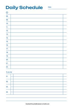 Daily Schedule Templates For Top Productivity - Free Download