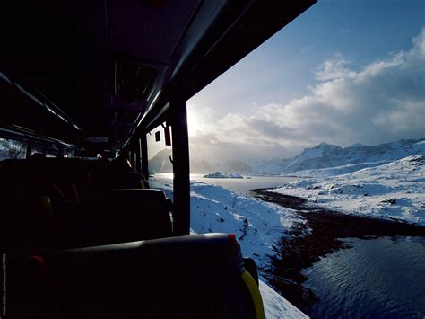 "Lofoten Islands Bus Journey Road Trip, Norway Snowy Winter" by Stocksy ...