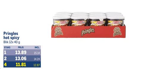 Pringles Hot Spicy Blik X G Aanbieding Bij Makro