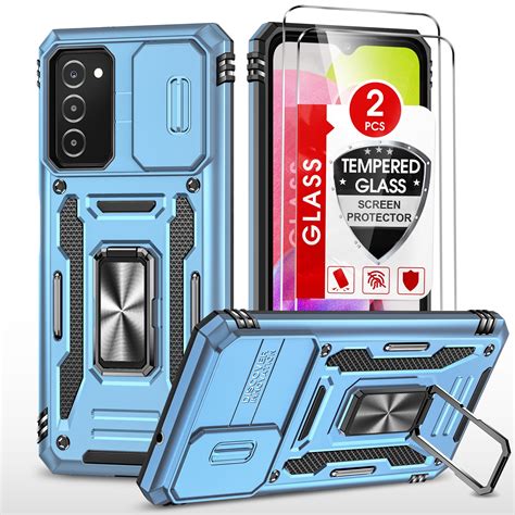 LeYi for Samsung A03s Phone Case, Galaxy Ao3s Case with [2 x Tempered