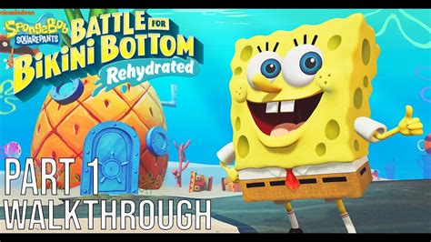 SPONGEBOB SQUAREPANTS BATTLE FOR BIKINI BOTTOM Rehydrated Gameplay Walkthrough Part 1 No