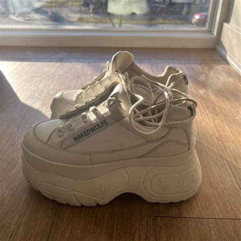 Naked Wolfe Sporty White Low Top Sneakers When Depop