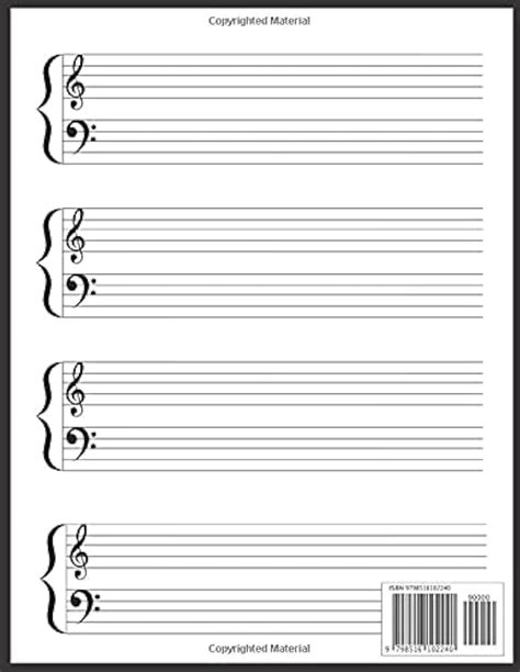 Blank Music Sheet For Piano: Blank Sheet Piano Music Notebook Kids ...
