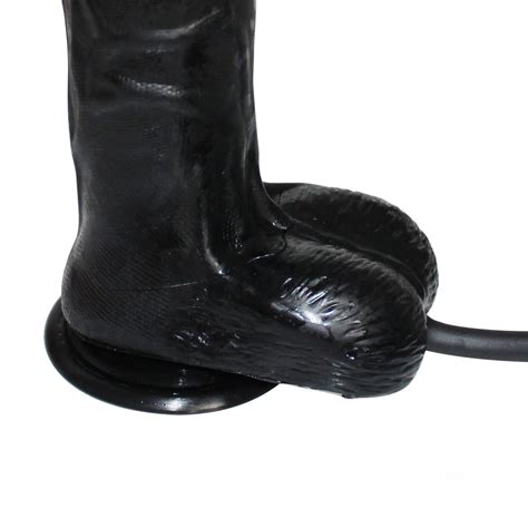 Huge Realistic Inflatable Dildo Penis Suction Cup Sex Toy G Spot Massager Black EBay