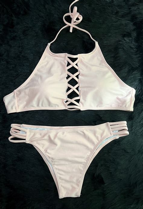 Pink Halter Bikini On Carousell