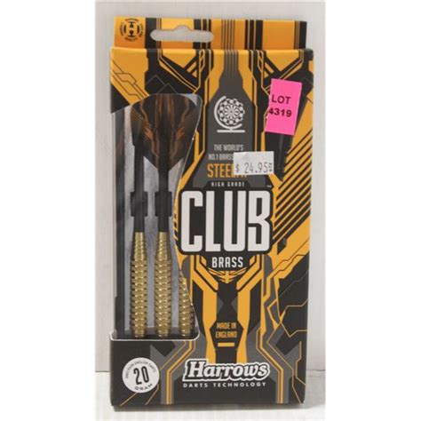 Harrows Club Brass 20 Gram Steel Tip Dart Set