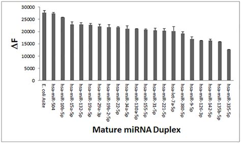 The Screening Of The 20 MiRNA Duplexes Containing The Mature MiRNA