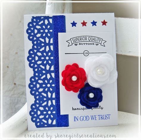 Shoregirls Creations Patriotic Button Card Button Cards Patriotic