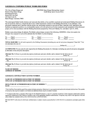 Fillable Online To City Of Baton Rouge And Fax Email Print Pdffiller