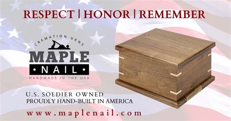 Maple Nail Cremation Urns Handmade In The Usa