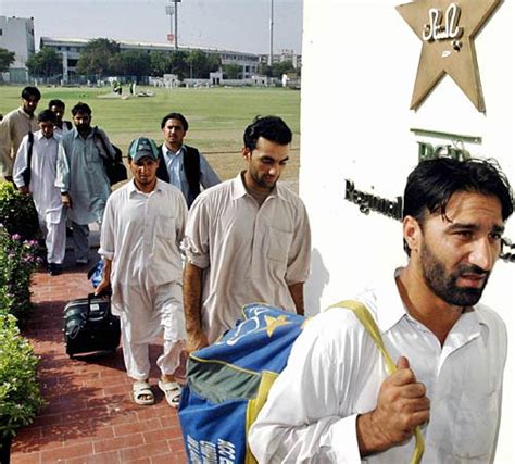 Afghanistan players arrive at the National Cricket Stadium ...