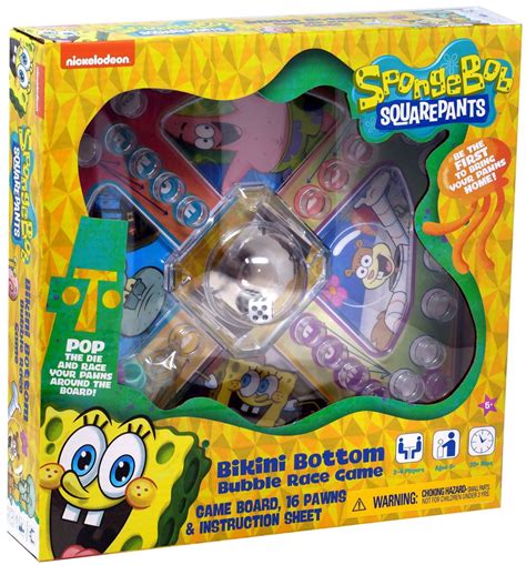 Spongebob Squarepants Board Game Bikini Bottom Bubble Race With Pawns Walmart