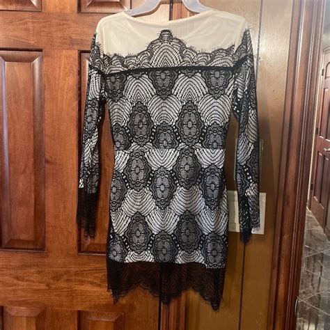 Dresses Nude Mini Dress With Transparencies And Embroidered Lace Poshmark