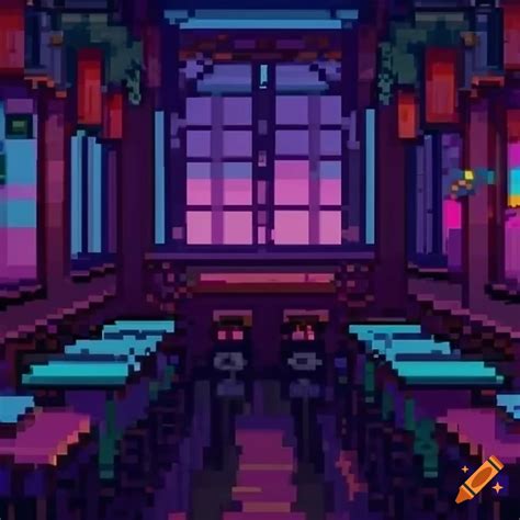 Pixel Art Of A Bar Scene On Craiyon