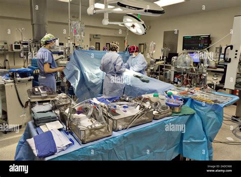 Open Heart Surgery Team Surgical Team Ready For Open Heart Surgery And