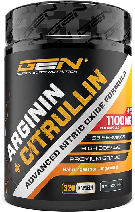 L-Arginine + L-Citrulline - 320 Capsules - 1100 mg per Capsule ...