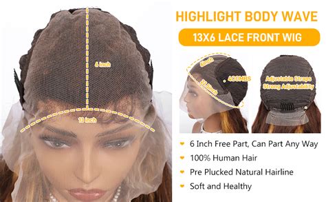 Amazon Honey Blonde Lace Front Wig Human Hair 4 27 Highlight Ombre 13x6 Transparent Lace