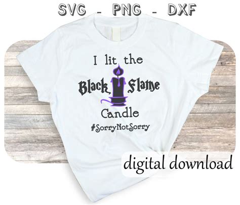 Hocus Pocus Svg I Lit The Black Flame Candle Svg Halloween Etsy Denmark