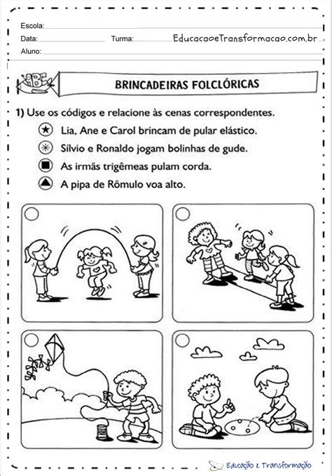 Atividade Brincadeiras Antigas E Atuais