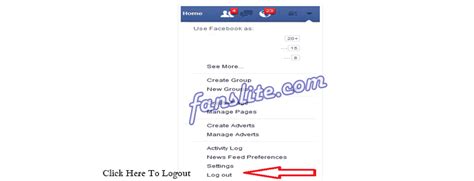 How To Logout Facebook Account Facebook Logout My Account Fans Lite