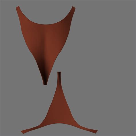 D Model Red Bikini Bottom Vr Ar Low Poly Cgtrader