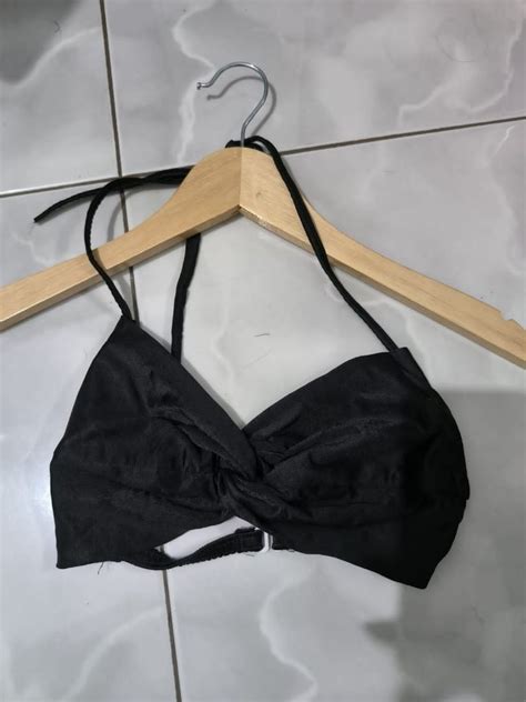 Bra Bikini Pantai Hitam Fesyen Wanita Pakaian Wanita Atasan Di Carousell