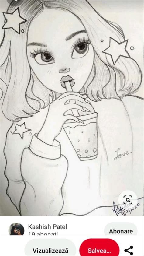 desene artistice girl drawing sketches sketches cute drawings