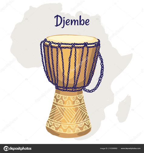 Traditional African Drum Instrument Djembe Stock Vector Image By