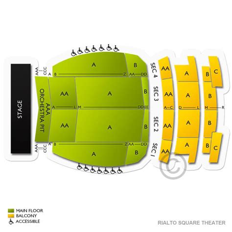 Rialto Square Theatre Seating Chart: A Visual Reference of Charts | Chart Master