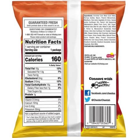 Cheetos Flamin Hot Puffs 1 Oz Foods Co