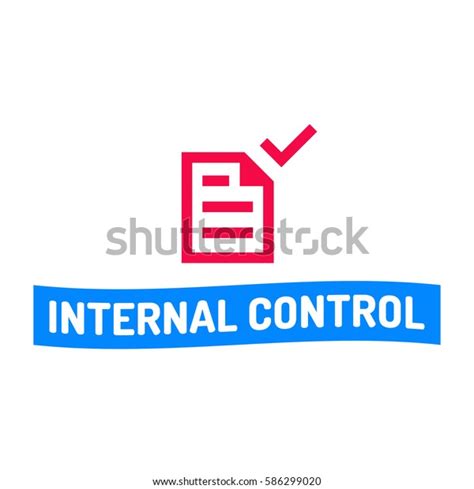 Internal Control Badge Document Icon Flat Stock Vector Royalty Free