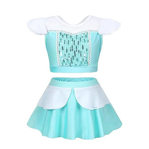 Disney Traje De Ba O De Jasmine Y Elsa Para Ni A Conjunto De Bikini De Unicornio Isabela