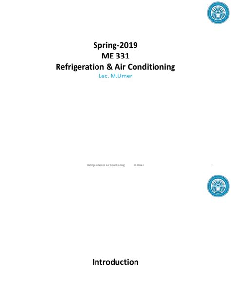 Week 01 Introduction To Rac History Pdf Air Conditioning Hvac