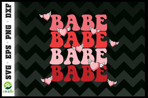 Babe Babe Retro Valentine Svg Graphic By Enistle Creative Fabrica