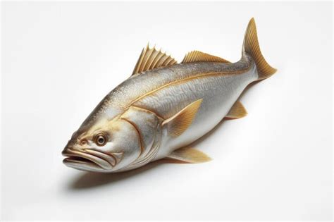 Premium Photo Haddock Fish Isolated On Solid White Background Ai