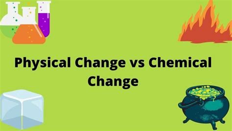 The Words Physical Change Vs Chemical Change Are In Black And White