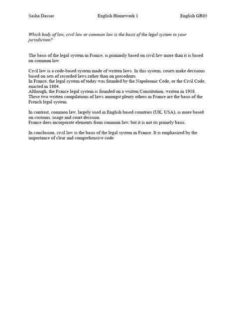 English Homework 1 Pdf