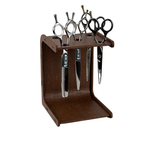 Деревянная подставка для парикмахерских ножниц Scissors Wooden Stand ...