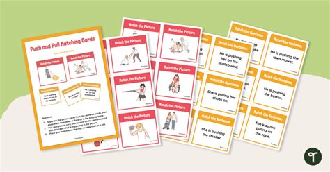 Push and Pull Examples – Matching Game | Teach Starter