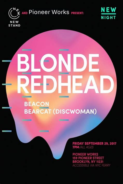Blonde Redhead Beacon Pioneer Works Pics