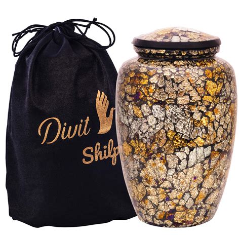 Buy Cremation Urn For Human Ashes With Satin Bag For Adults Up To