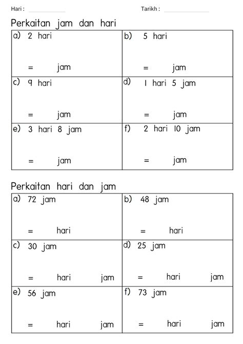 Latihan Matematik Tahun Tajuk Masa Dan Waktu Part Cikgu Mohd