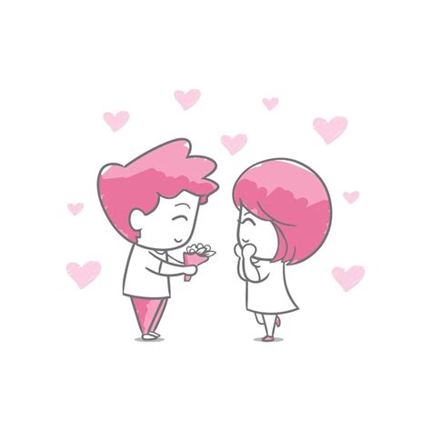 Premium Vector | Hand draw valentine's day couple