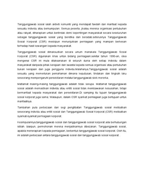 Perbezaan Tanggungjawab Sosial Pdf
