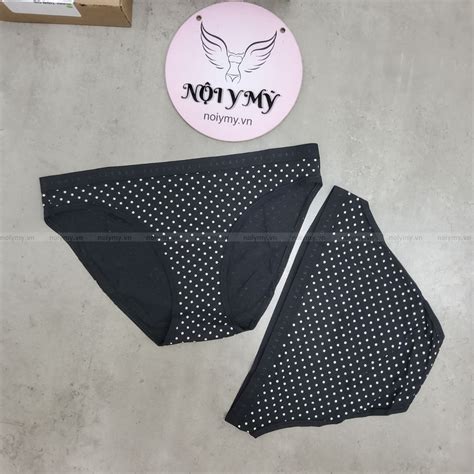 Quần lót Victorias Secret bikini thun cotton màu đen bi 415968 Nội y Mỹ