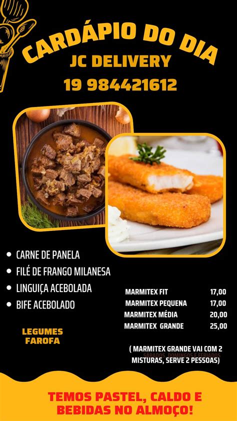 Menu At JC MARMITARIA Restaurant Campinas