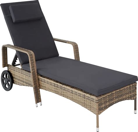 Tectake Chaise Longue Bain De Soleil En R Sine Tress E Transat