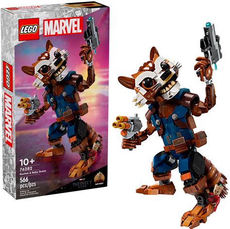 Lego Marvel Rocket And Baby Groot Guardians Of The Galaxy Building Set