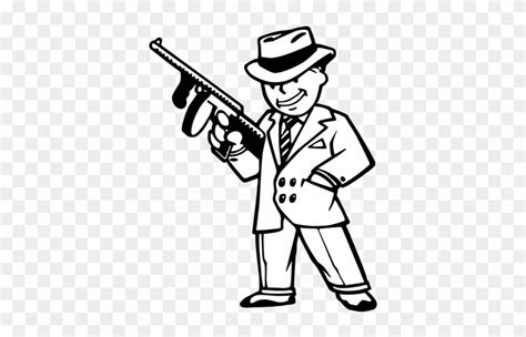 Note The Grin Fallout Vault Boy Mafia Free Transparent Png